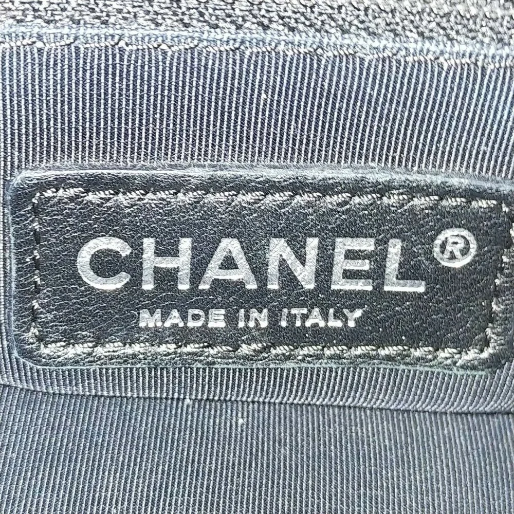 authentic Chanel Shoulder Bag Metalic Nylon